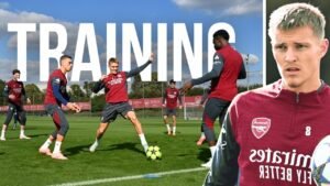 Watch Odegaard & Saliba Back in Arsenal Training Ahead of UCL Clash🔥