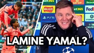 Eddie Howe Reacts to Lamine Yamal’s Late Equaliser | Newcastle United vs Barcelona