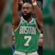 Jaylen Brown playing for the Boston Celtics