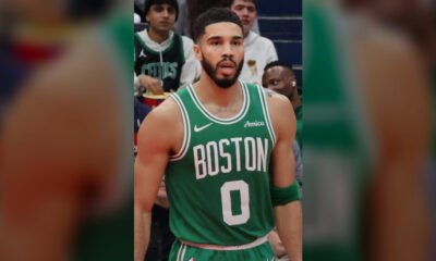 Jayson Tatum playing for the Boston Celtics