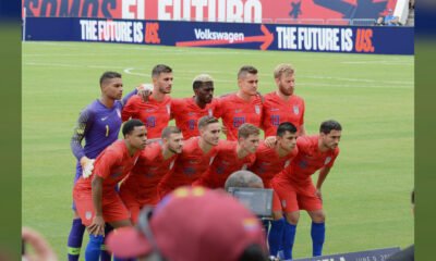 The United States men’s national soccer team before a match